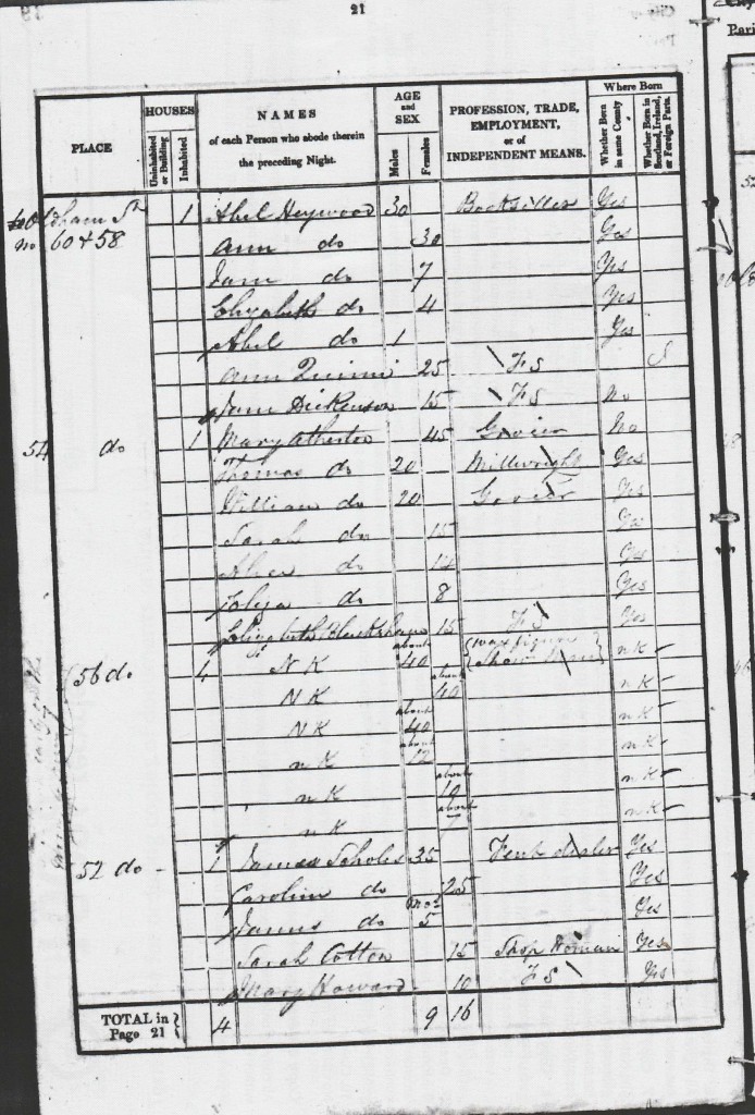 Oldham street manchester census 1841
