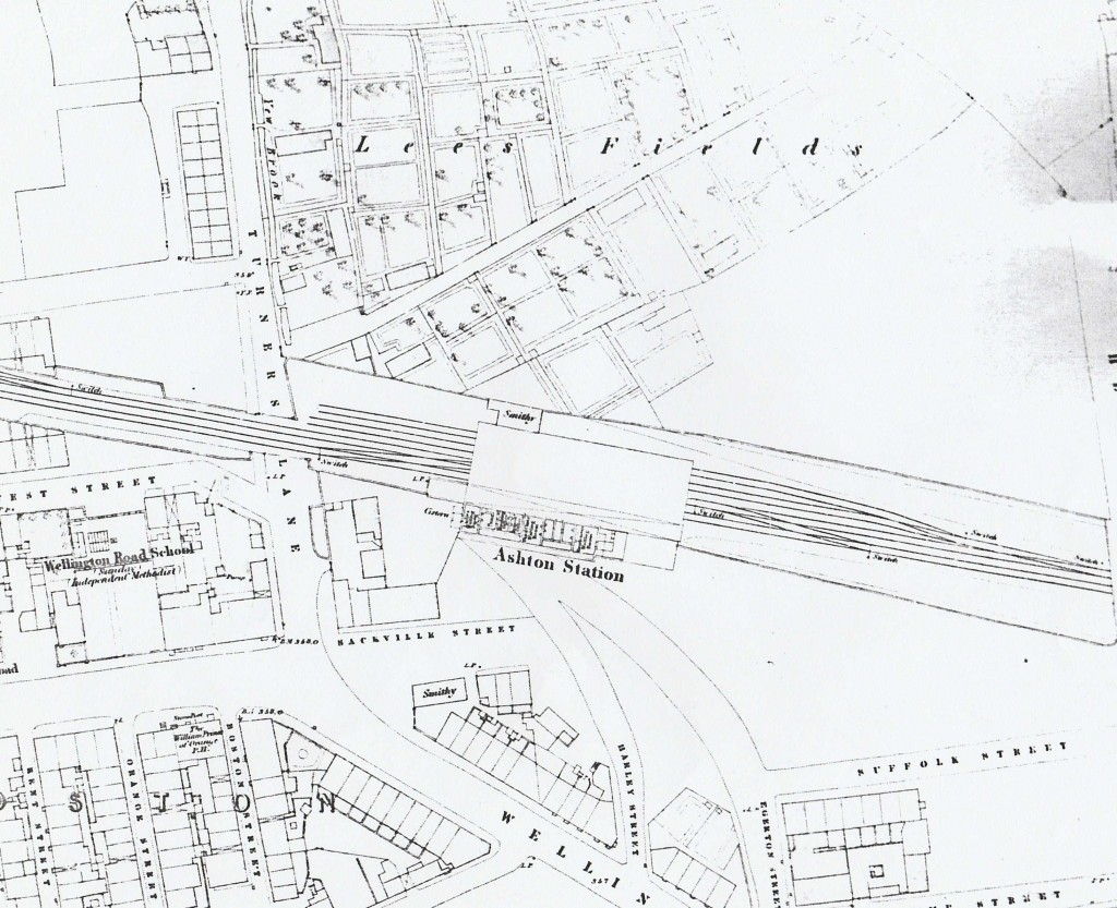 Ashton-under-Lyne, OS map, 1852