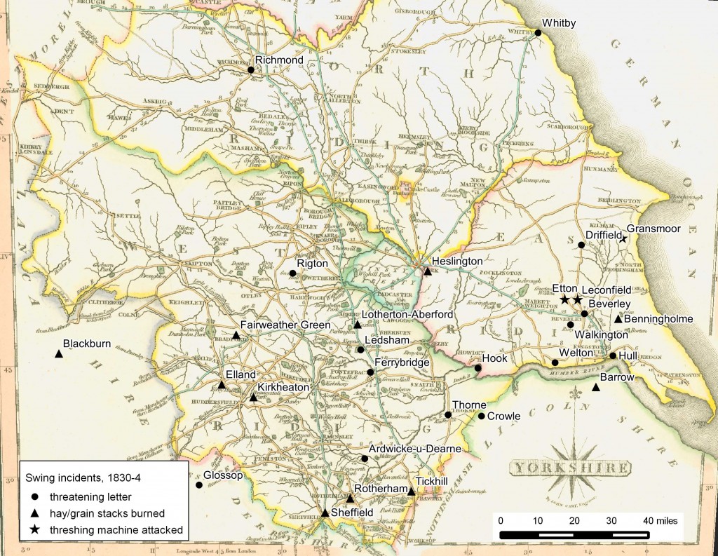 Swing map of Yorkshire